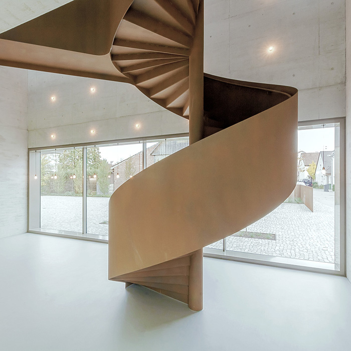 Villa Modern Indoor Integration Steel Structure Spiral Staircase