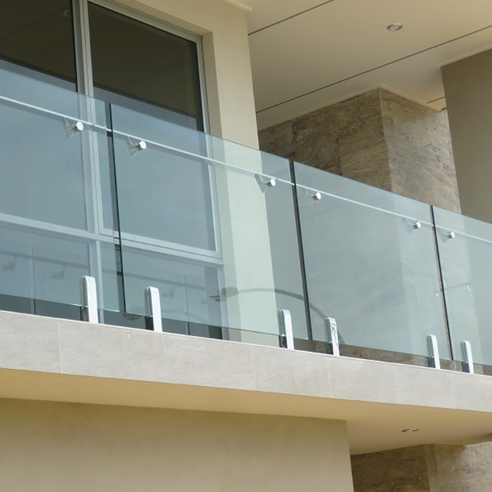Residential Balcony Spigot Glass Railing Use Tempered Glass