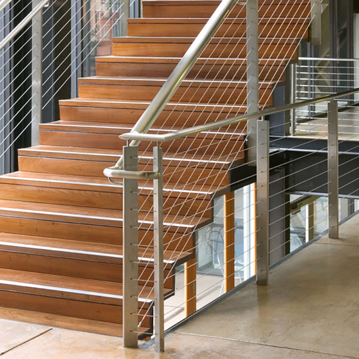 Residence Indoor Stainless Steel Cable Railing Use Stainless Steel Handrail