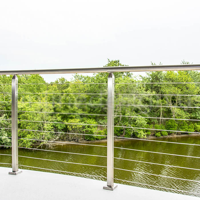 Park Lakeside Cable Railing Use Carbon Steel Aluminum Alloy Material