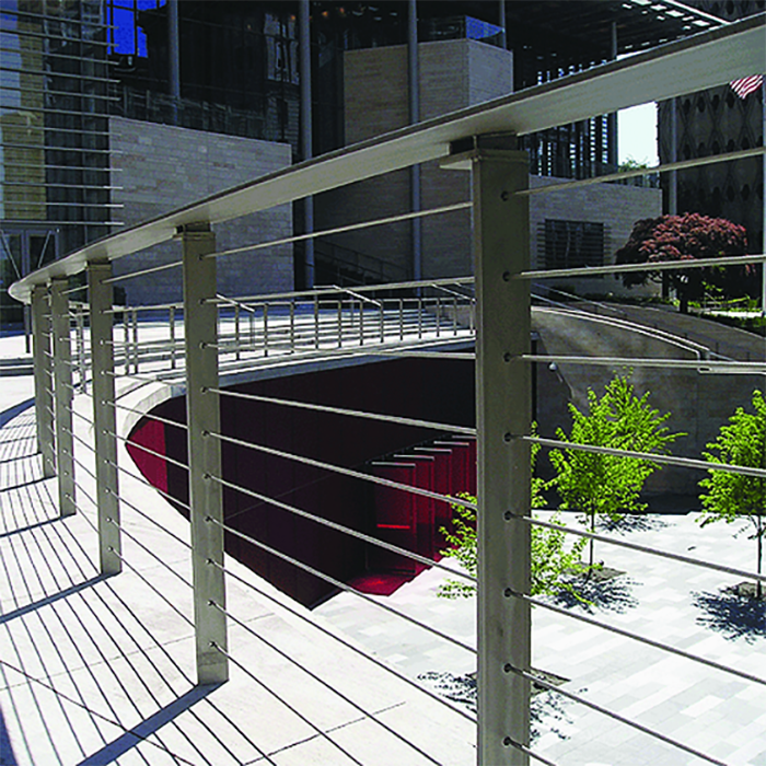 Outdoor Stainless Steel Cable Railing Custom Curved Railing