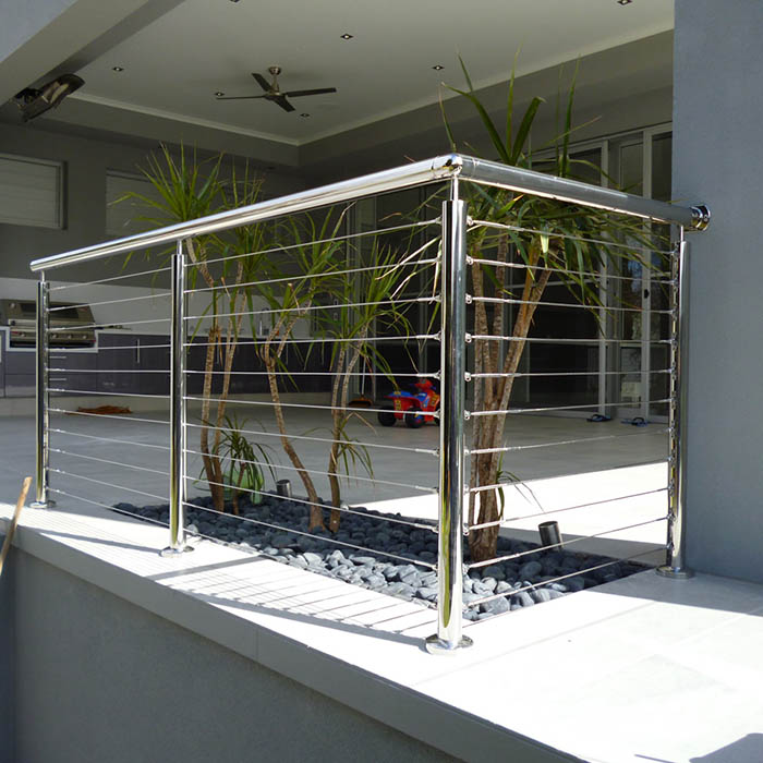 Residence Outdoor Cable Railing Minimalist Style Terrace Cable Railing