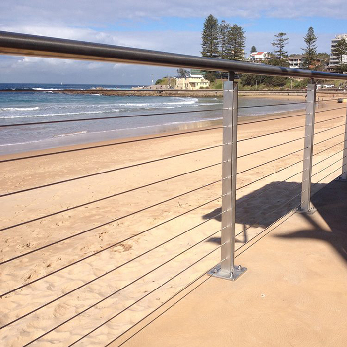 Seaside Beach Outdoor Corrosion Resistant Cable Railing