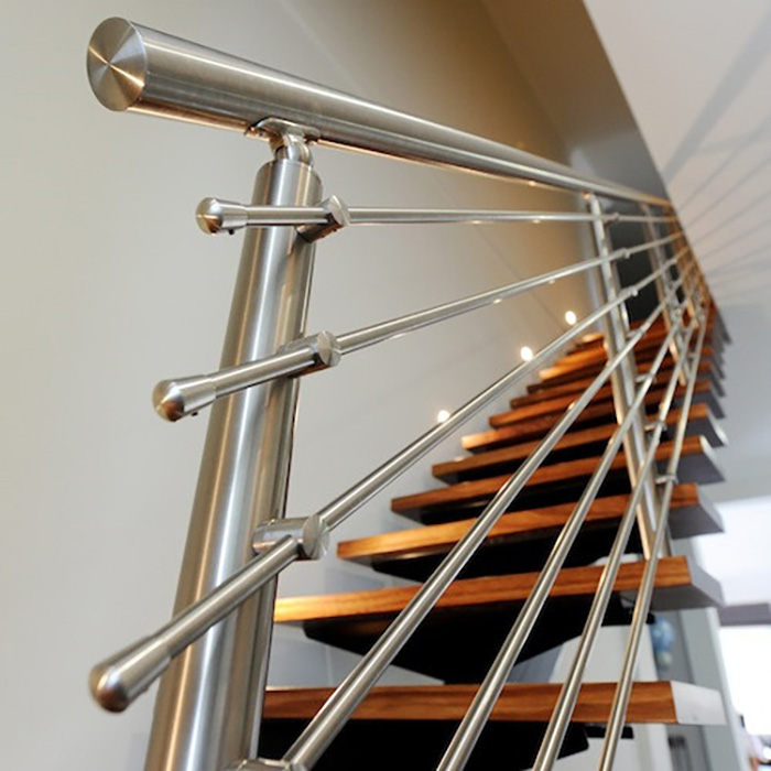 Residence Indoor Staircase Solid Rod Railing Use Stainless Steel Rod