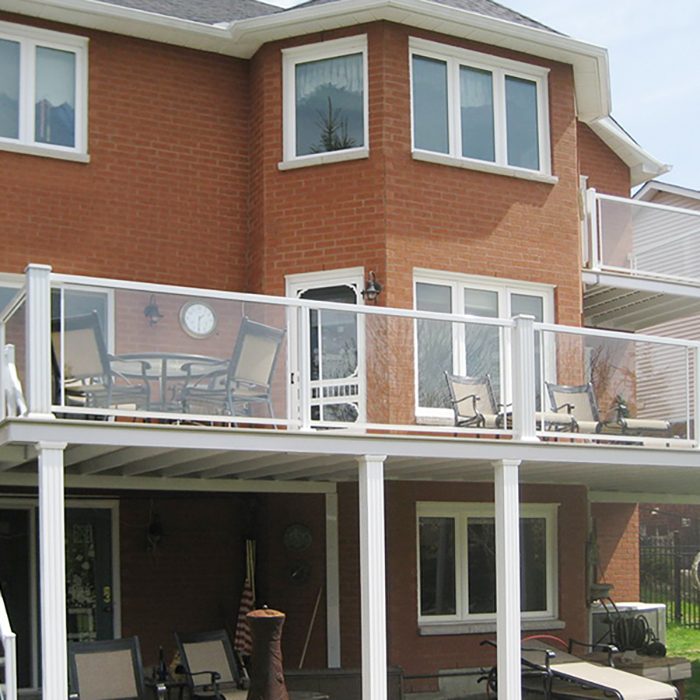 Outdoor Aluminum Alloy Balustrades Design Aluminum Alloy Frame And Glass Panel Railing