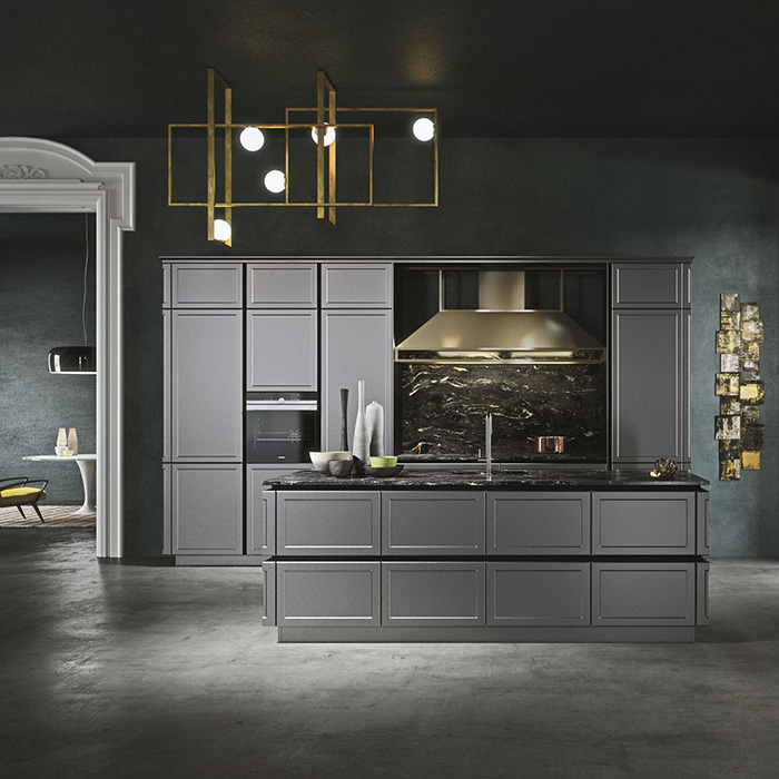 High End Villa Solid Wood Kitchen Cabinet Shaker Doors With Islands
