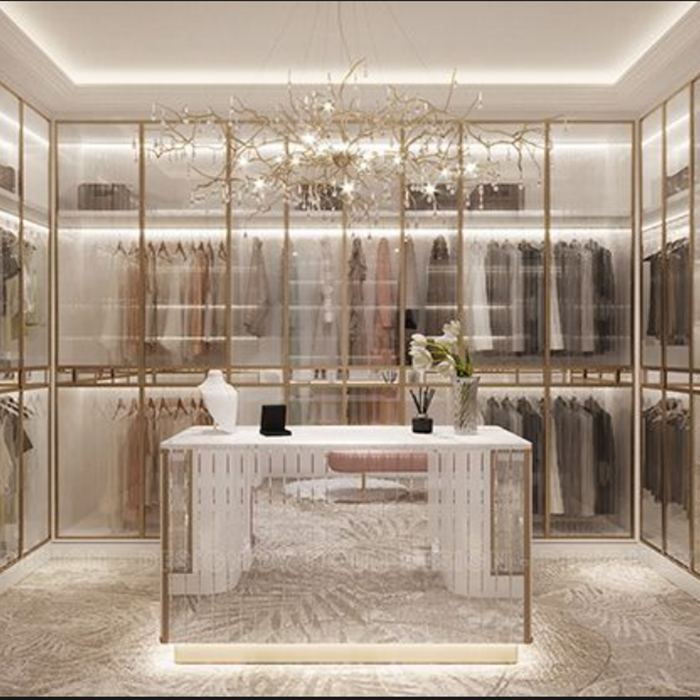 Bedroom Furniture Glass Doors Closet Wooden Wardrobes With Lights