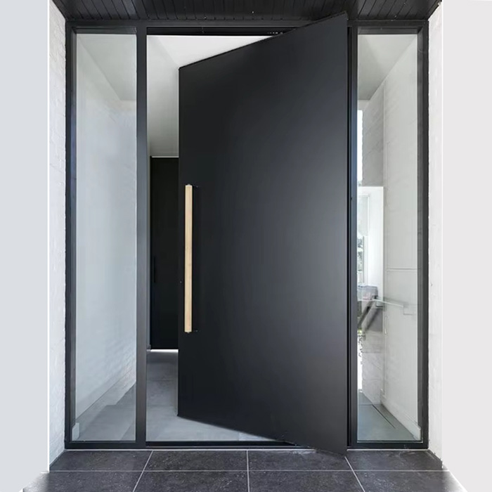 Residential House Design Oak Wood Pivot Door Entrance Wooden Door