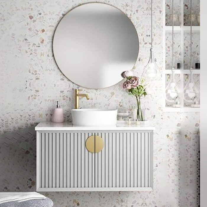 High Quality Residential Bathroom Vanity Single Sink Custom