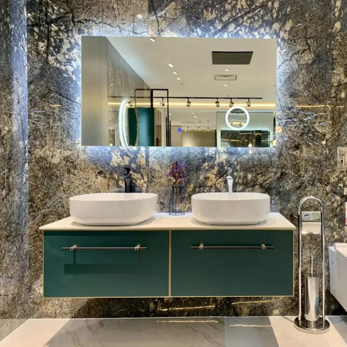 Residential Villa High End Bathroom Vanity With Mirror Use LED Light