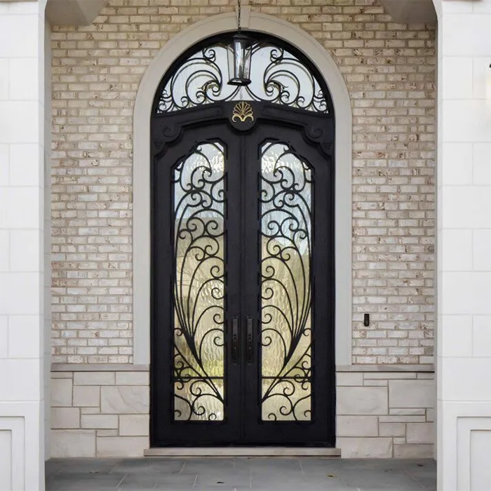 Exterior Entrance French Iron Door Design Modern Front Wrought Iron French Door