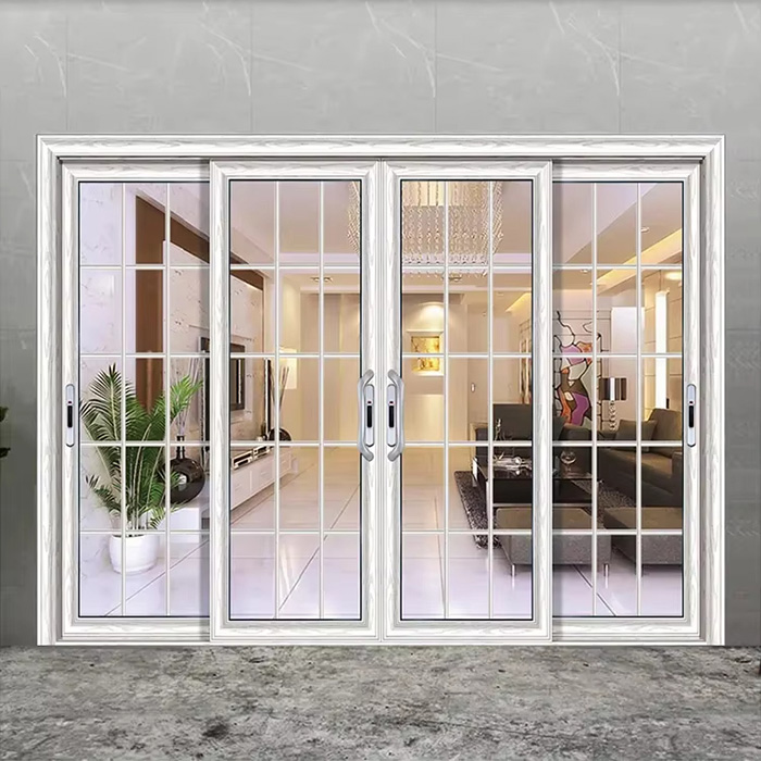Aluminum Aluminum Alloy Sliding Glass Door With Tempered