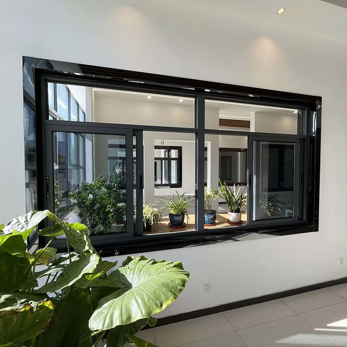 Australian House Custom Aluminum Alloy Glass Door Use Sliding switch method